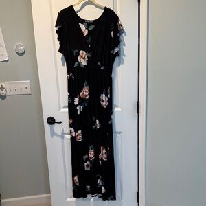 Floral Black Maxi Dress